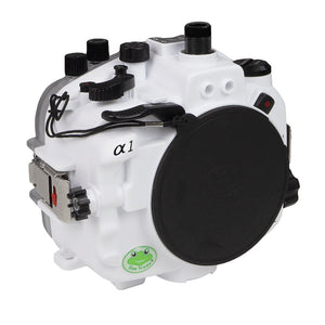 Sea Frogs Salted Line Series Sony A1 40M/130FT Waterproof camera housing, body only. White