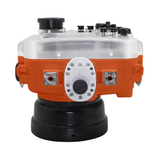 SeaFrogs 60M/195FT Waterproof housing for Sony A6xxx series Salted Line (Orange) / GEN 3