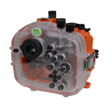 Sea Frogs Salted Line Series Sony A1 40M/130FT Waterproof camera housing, body only. Orange