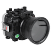 SeaFrogs Salted Line Series Sony A7III / A7RIII 40M/130FT Waterproof camera housing with 4" Flat Short Port (zoom gear included). Black