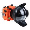 SeaFrogs Salted Line Series Sony A7III / A7RIII 40M/130FT Waterproof camera housing with 6" Dome port V.10 (one zoom gear included). Orange