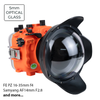 Sea Frogs Salted Line Series Sony A7III / A7RIII 40M/130FT Waterproof camera housing with 6" Glass Dome port V.7 (zoom gear included). Orange