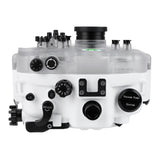 Sea Frogs Salted Line Series Sony A7III / A7RIII 40M/130FT Waterproof camera housing with 6" Glass Dome port V.1. White