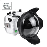 SeaFrogs Salted Line Series Sony A7III / A7RIII 40M/130FT Waterproof camera housing with 6" Glass Dome port V.1. White