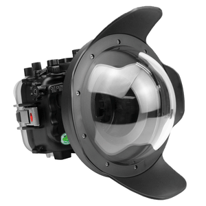 SeaFrogs Salted Line Series Sony A7III / A7RIII 40M/130FT Waterproof camera housing with 8" Dome port V.78 (zoom gear included). Black