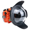 Sea Frogs Salted Line Series Sony A7III / A7RIII 40M/130FT Waterproof camera housing with 8" Dome port V.9 (one zoom gear included). Orange