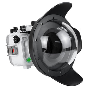 SeaFrogs Salted Line Series Sony A7III / A7RIII 40M/130FT Waterproof camera housing with 8" Dome port V.9 (one zoom gear included). White